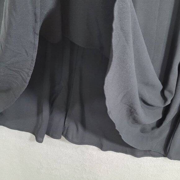 NWT Bloomchic Womens Plus Tent Midi  Dress US 14-16 Chiffon Black Short sleeve - Picture 8 of 9